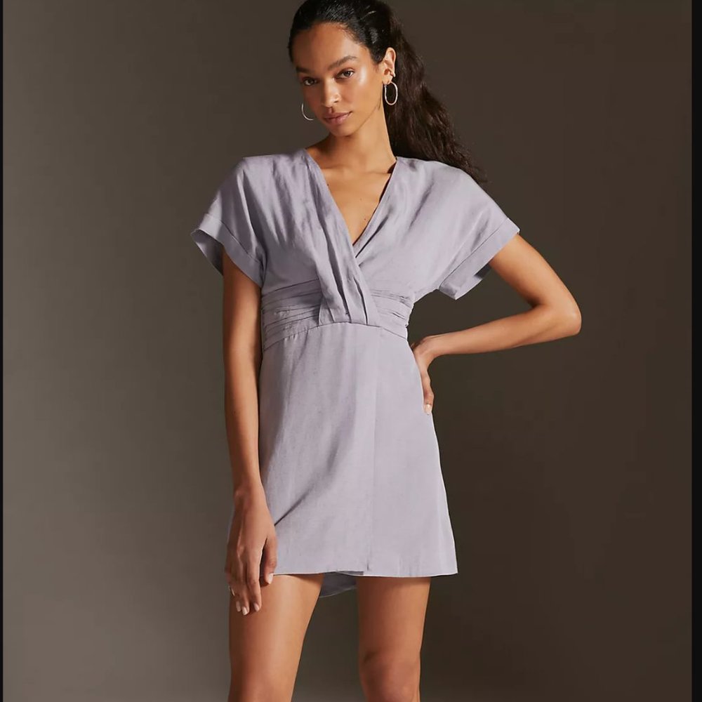 Anthropologie Faux Wrap Mini Dress NWT